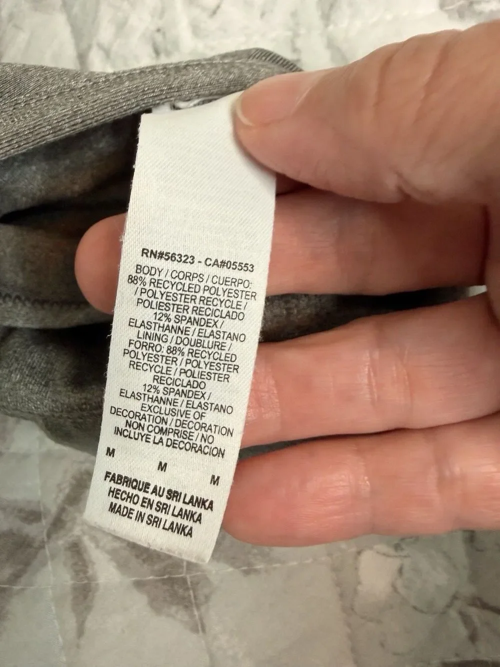 Nike Pro Dri-FIT Sports Bra Medium Gray Heather Racerback Medium Support
